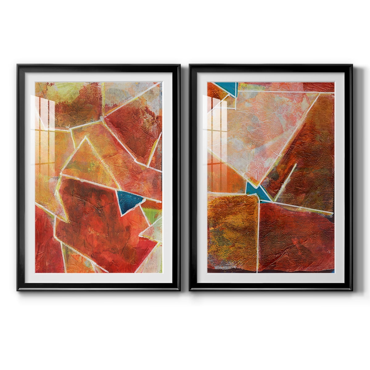 Wexford Home Primary Connection VII Premium Framed Print, 18.5" x 24.5" - Ready to Hang, Black (Set of 2)