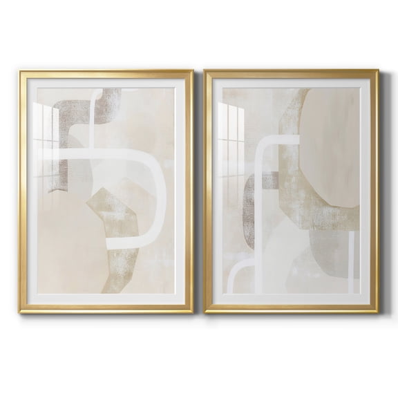 Wexford Home Quiet Affection I Premium Framed Print, 18.5" x 24.5" - Ready to Hang, Gold (Set of 2)