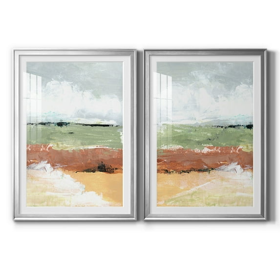 Wexford Home Quiet Prarie Grove I Premium Framed Print, 30.5" x 42.5" - Ready to Hang, Silver (Set of 2)