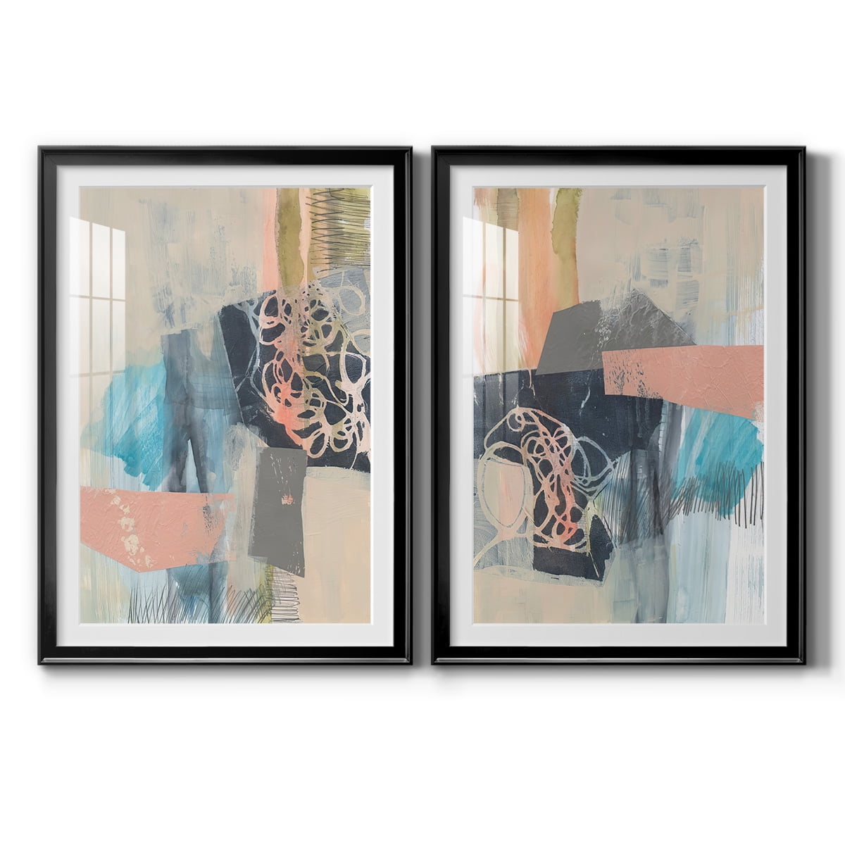Wexford Home Reductive I Premium Framed Print, 22.5" x 30.5" - Ready to Hang, Black (Set of 2)