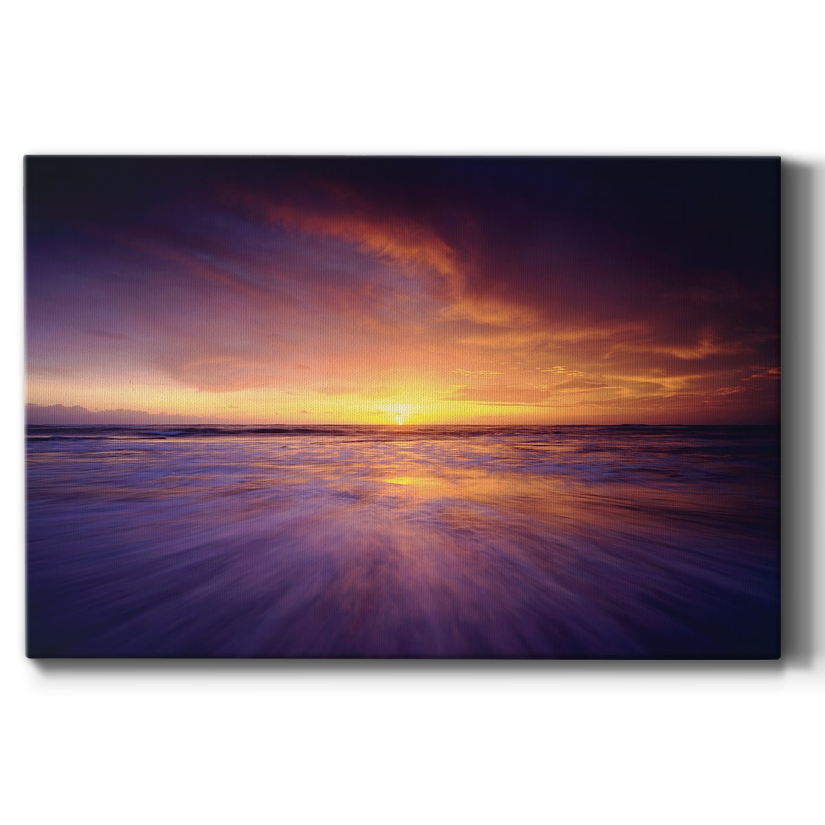 Regal Ocean Sunset Landscape Canvas Wall Art, 8" x 12"