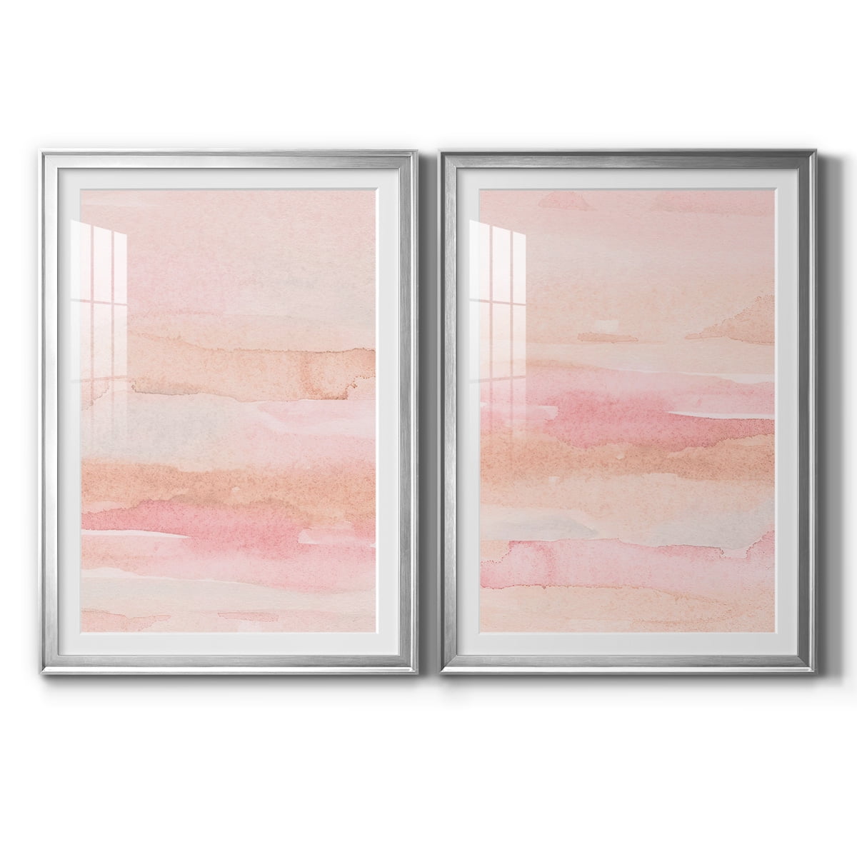 Wexford Home Rose Fade I Premium Framed Print, 30.5" x 42.5" - Ready to Hang, Silver (Set of 2)