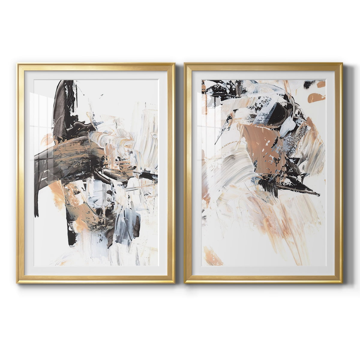 Wexford Home Ruckus I Premium Framed Print, 30.5" x 42.5" - Ready to Hang, Gold (Set of 2)