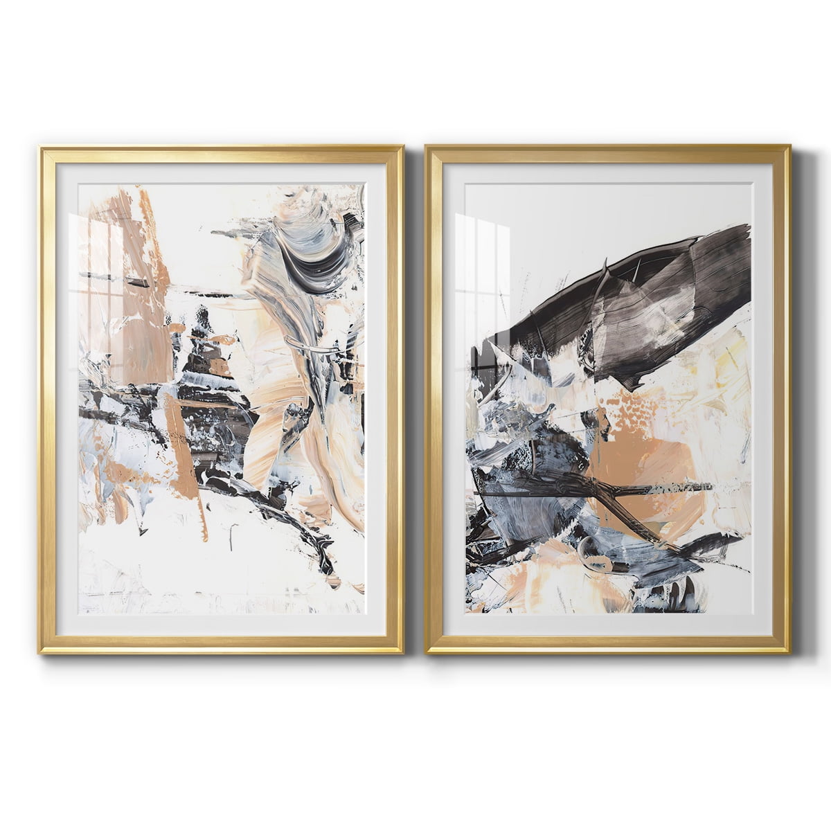 Wexford Home Ruckus III Premium Framed Print, 22.5" x 30.5" - Ready to Hang, Gold (Set of 2)