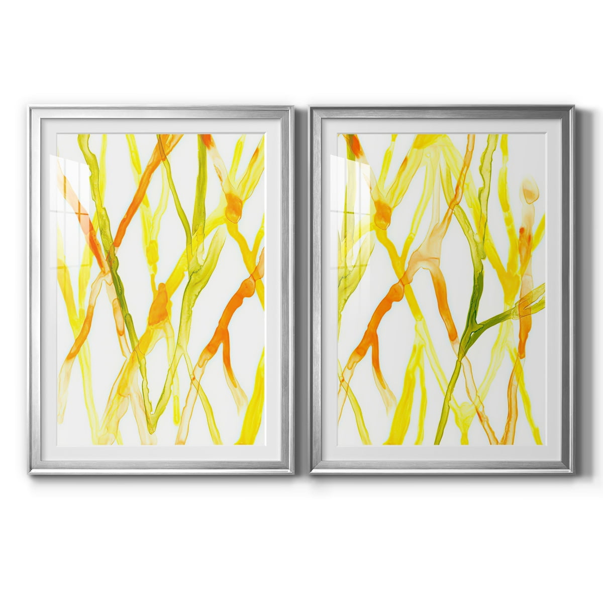 Wexford Home Runnel III Premium Framed Print, 22.5" x 30.5" - Ready to Hang, Silver (Set of 2)