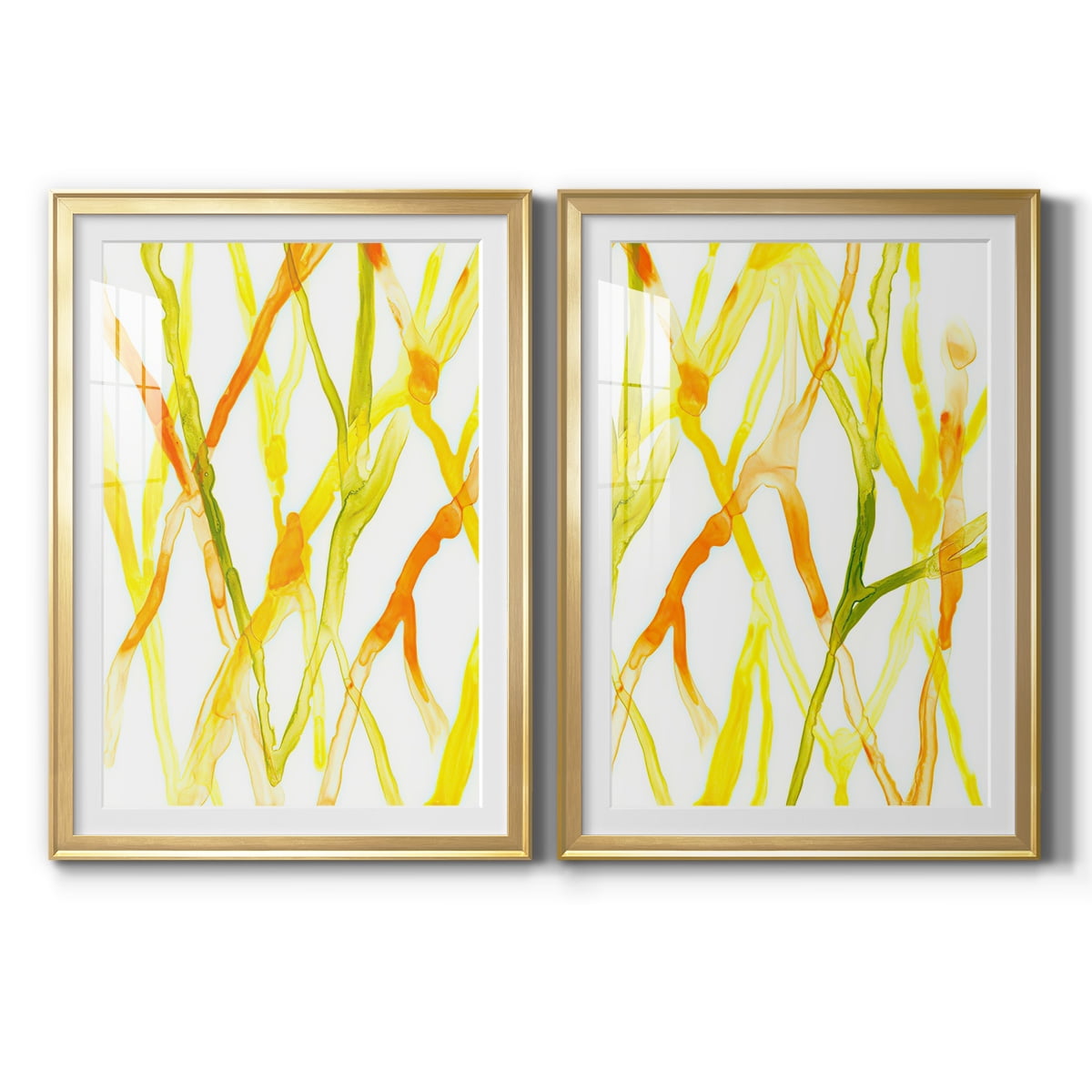 Wexford Home Runnel III Premium Framed Print, 26.5" x 36.5" - Ready to Hang, Gold (Set of 2)