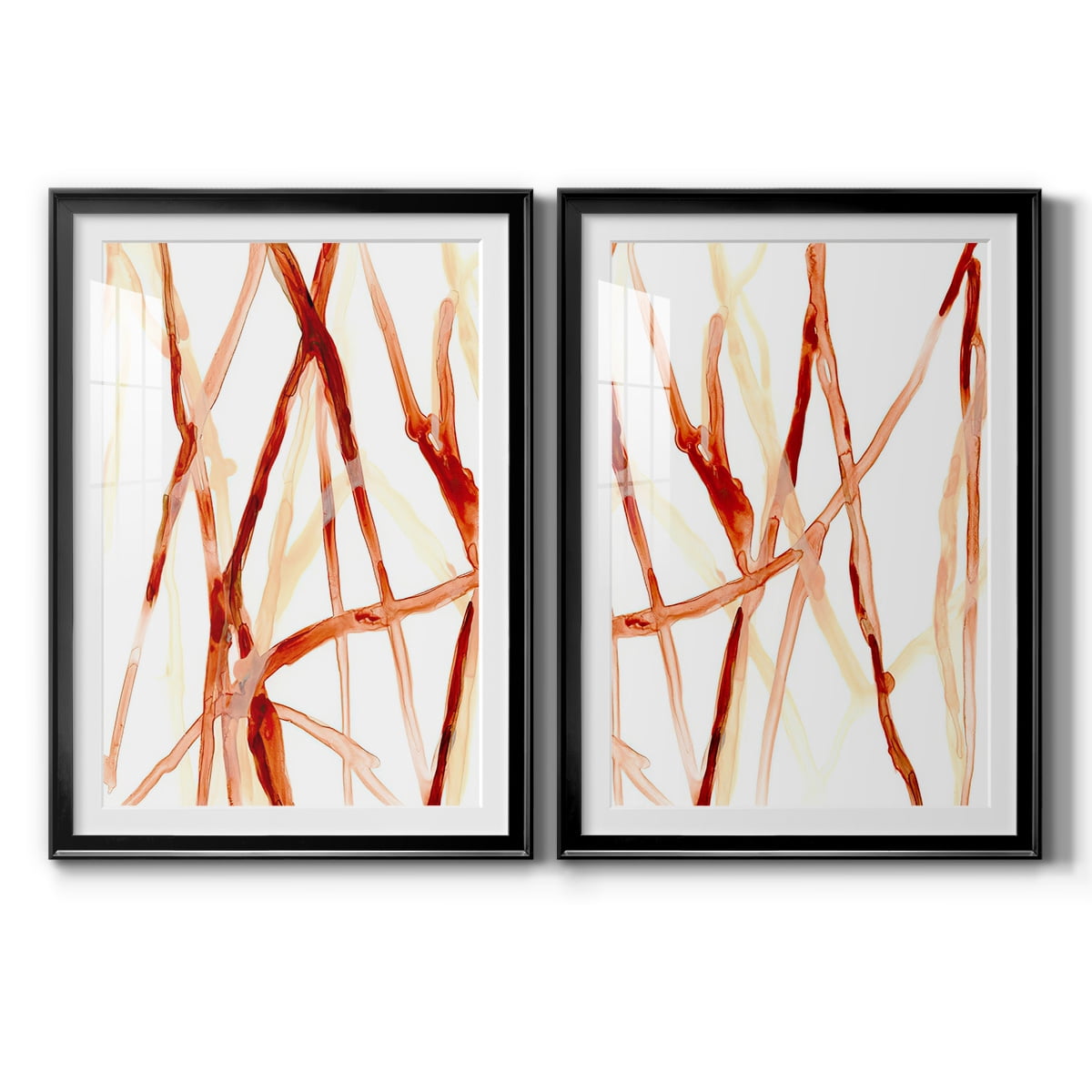 Wexford Home Runnel V Premium Framed Print, 18.5" x 24.5" - Ready to Hang, Black (Set of 2)