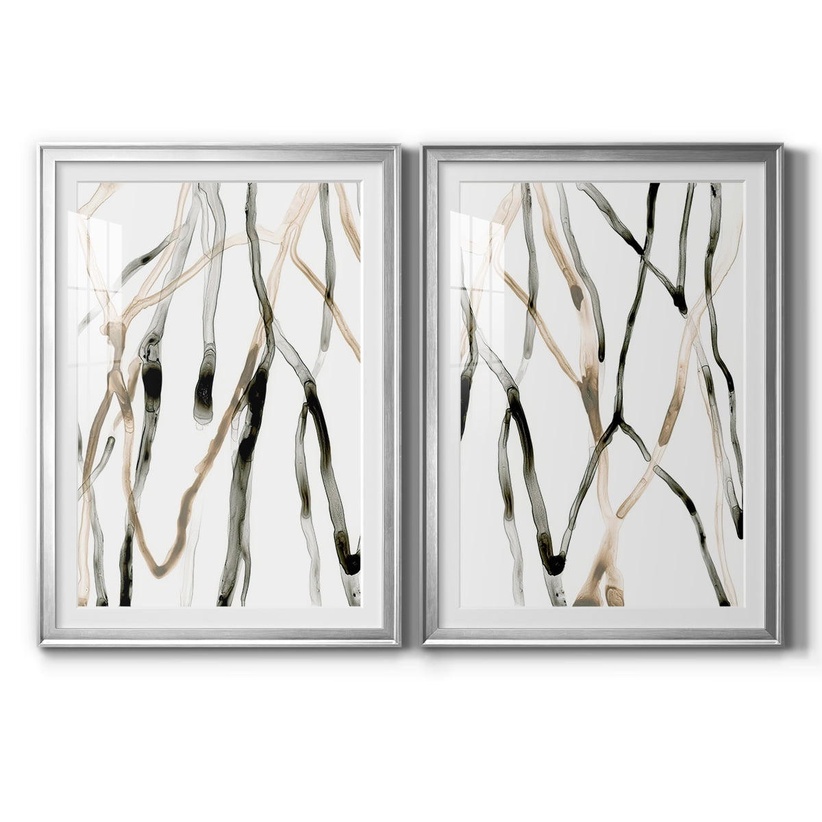Wexford Home Runnel XI Premium Framed Print, 22.5" x 30.5" - Ready to Hang, Silver (Set of 2)