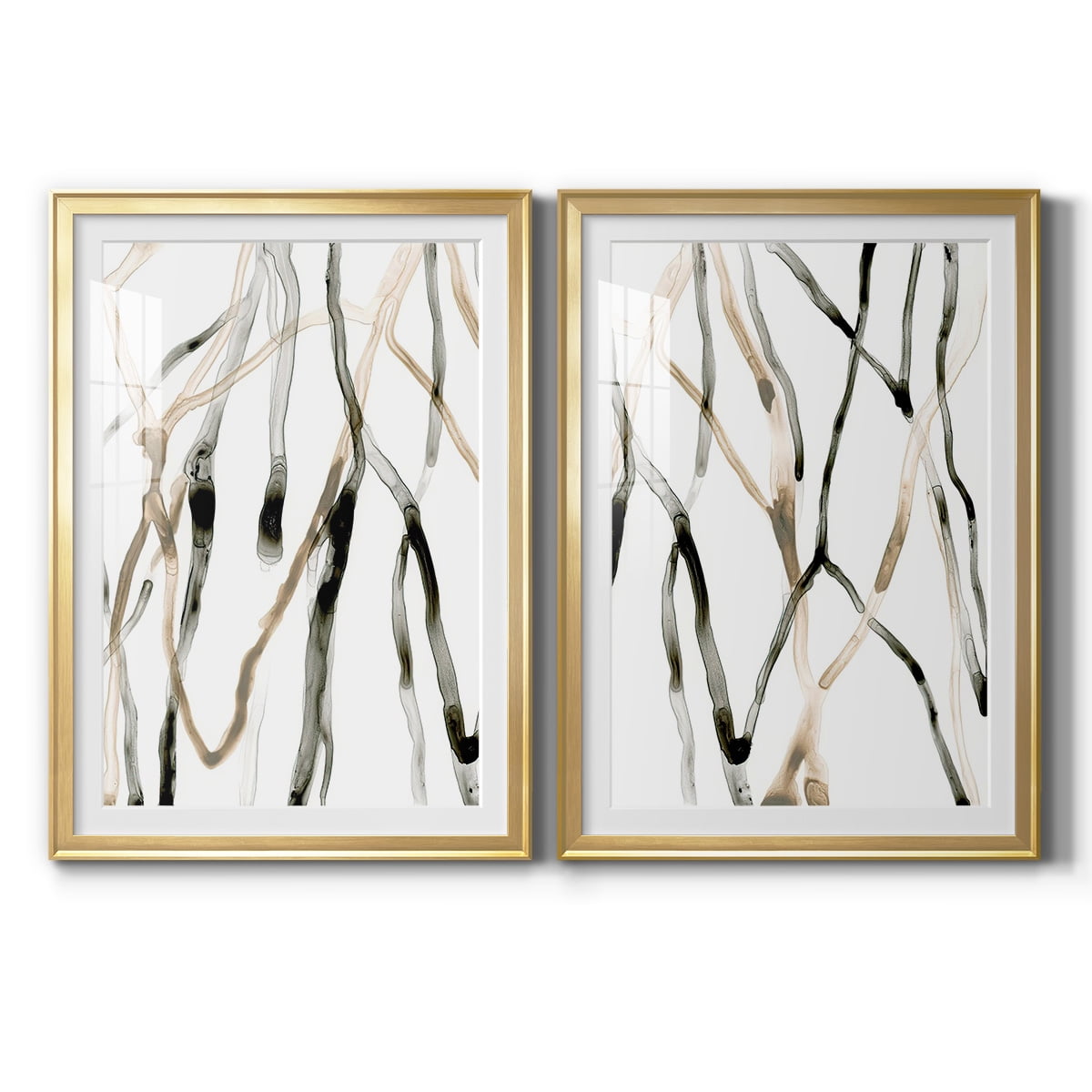 Wexford Home Runnel XI Premium Framed Print, 26.5" x 36.5" - Ready to Hang, Gold (Set of 2)