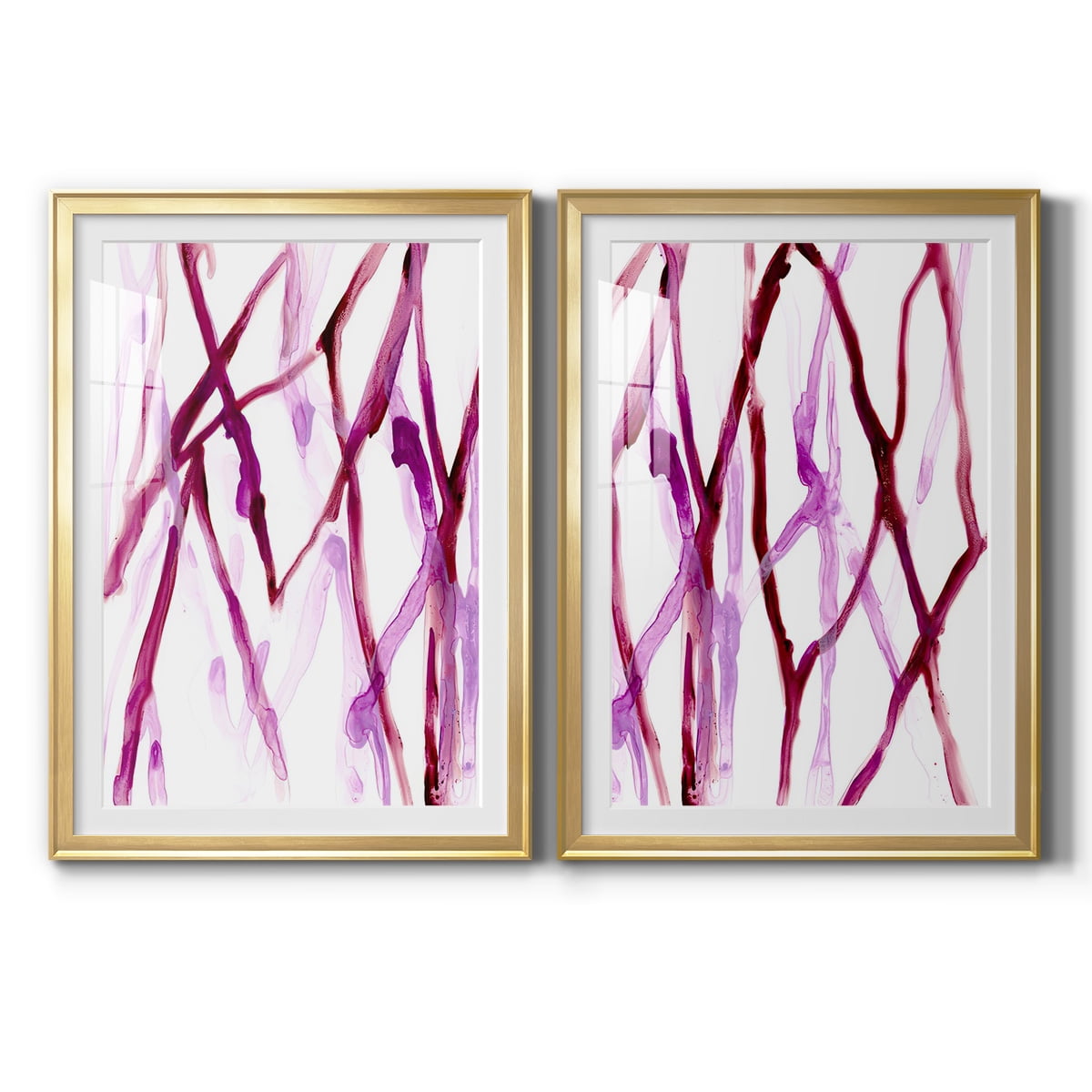 Wexford Home Runnel XV Premium Framed Print, 18.5" x 24.5" - Ready to Hang, Gold (Set of 2)
