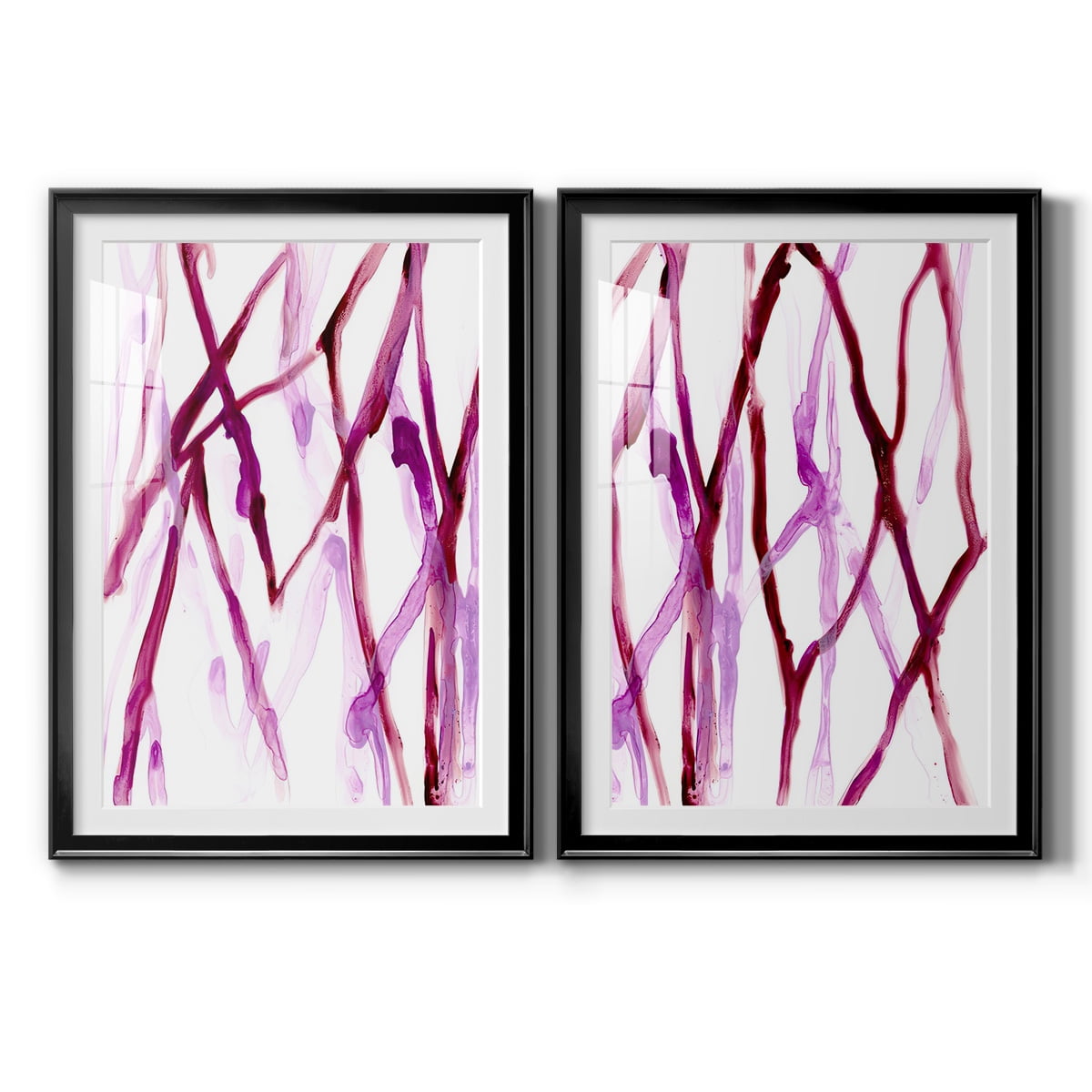 Wexford Home Runnel XV Premium Framed Print, 26.5" x 36.5" - Ready to Hang, Black (Set of 2)