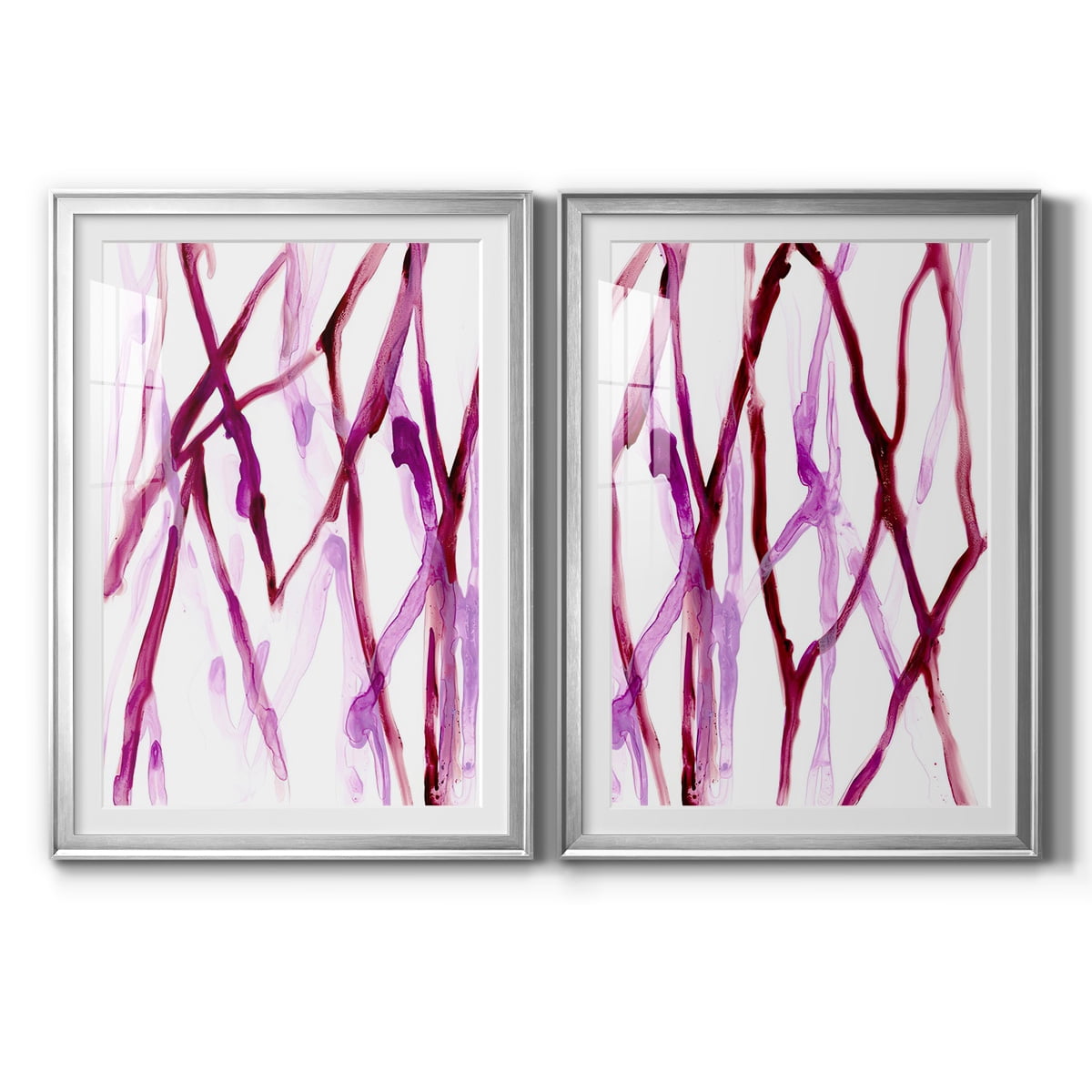 Wexford Home Runnel XV Premium Framed Print, 26.5" x 36.5" - Ready to Hang, Silver (Set of 2)