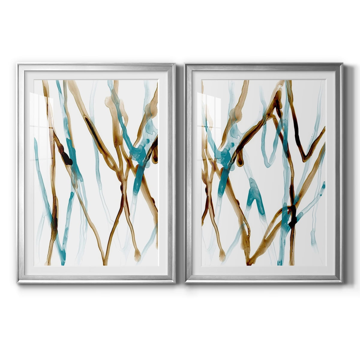Wexford Home Runnel XVII Premium Framed Print, 22.5" x 30.5" - Ready to Hang, Silver (Set of 2)