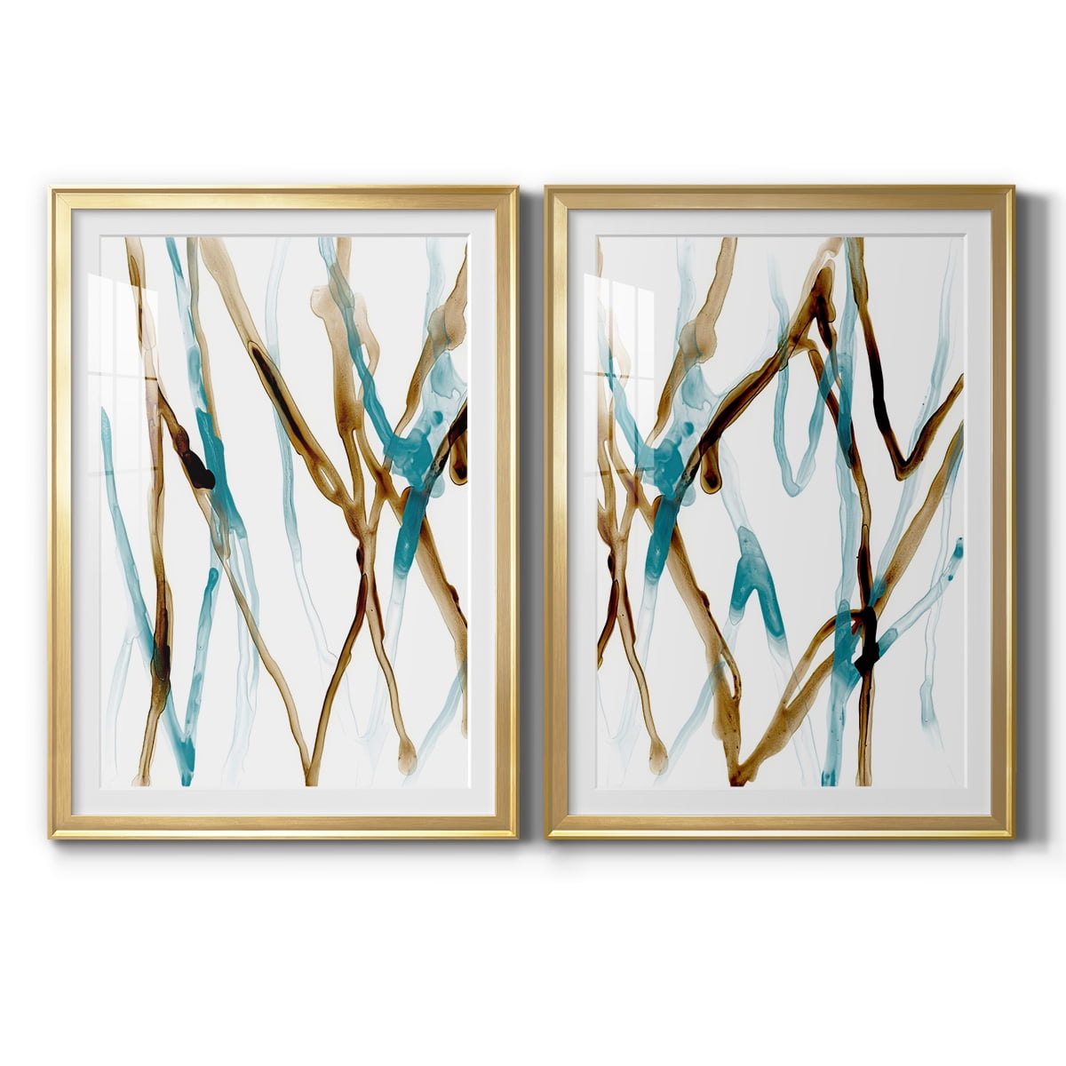 Wexford Home Runnel XVII Premium Framed Print, 30.5" x 42.5" - Ready to Hang, Gold (Set of 2)