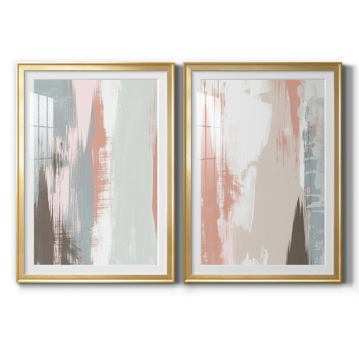 Wexford Home Sandstone Peel I Premium Framed Print, 18.5" x 24.5" - Ready to Hang, Gold (Set of 2)