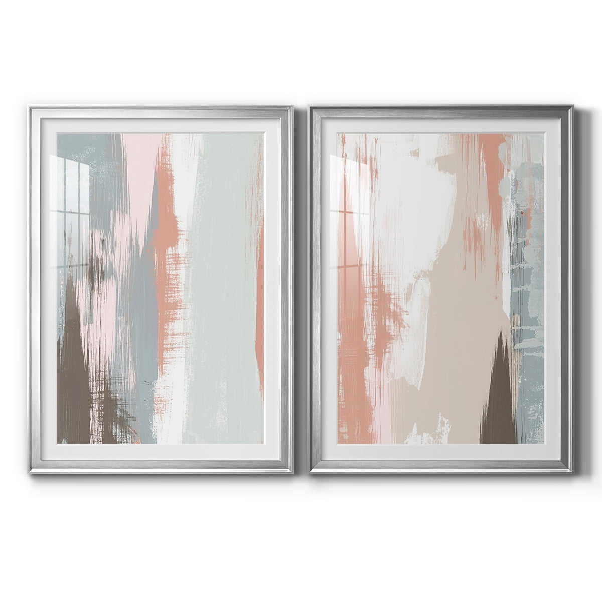 Wexford Home Sandstone Peel I Premium Framed Print, 26.5" x 36.5" - Ready to Hang, Silver (Set of 2)