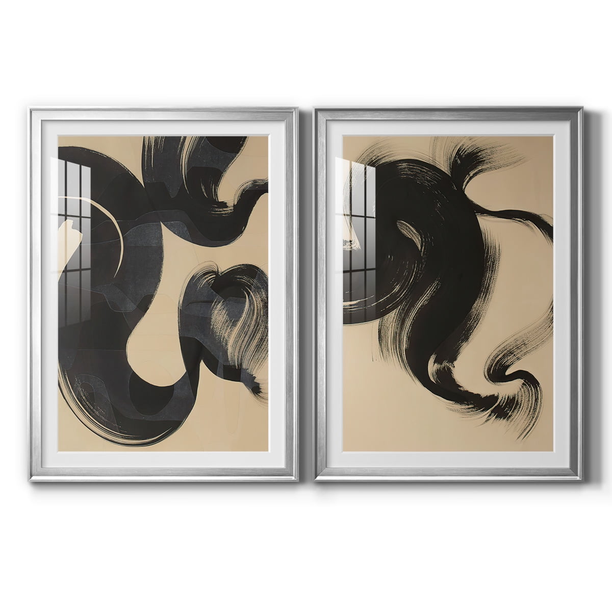Wexford Home Sea Change I Premium Framed Print, 30.5" x 42.5" - Ready to Hang, Silver (Set of 2)