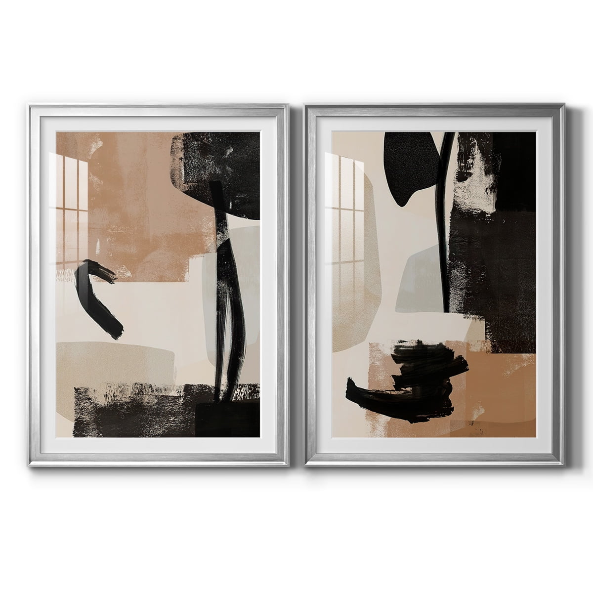 Wexford Home Selective Arrangement III Premium Framed Print, 30.5" x 42.5" - Ready to Hang, Silver (Set of 2)