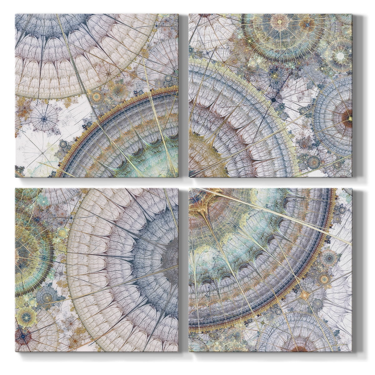 Wexford Home Set of 4 Abstract Wall Art 12 x 12 inches Each Modern Purple Wall Décor for Living Room Office Room Bedroom