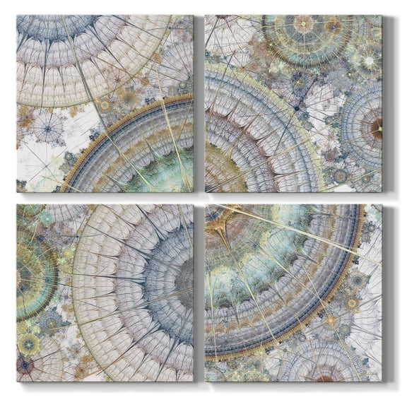 Wexford Home Set of 4 Abstract Wall Art 16 x 16 inches Each Modern Purple Wall Décor for Living Room Office Room Bedroom