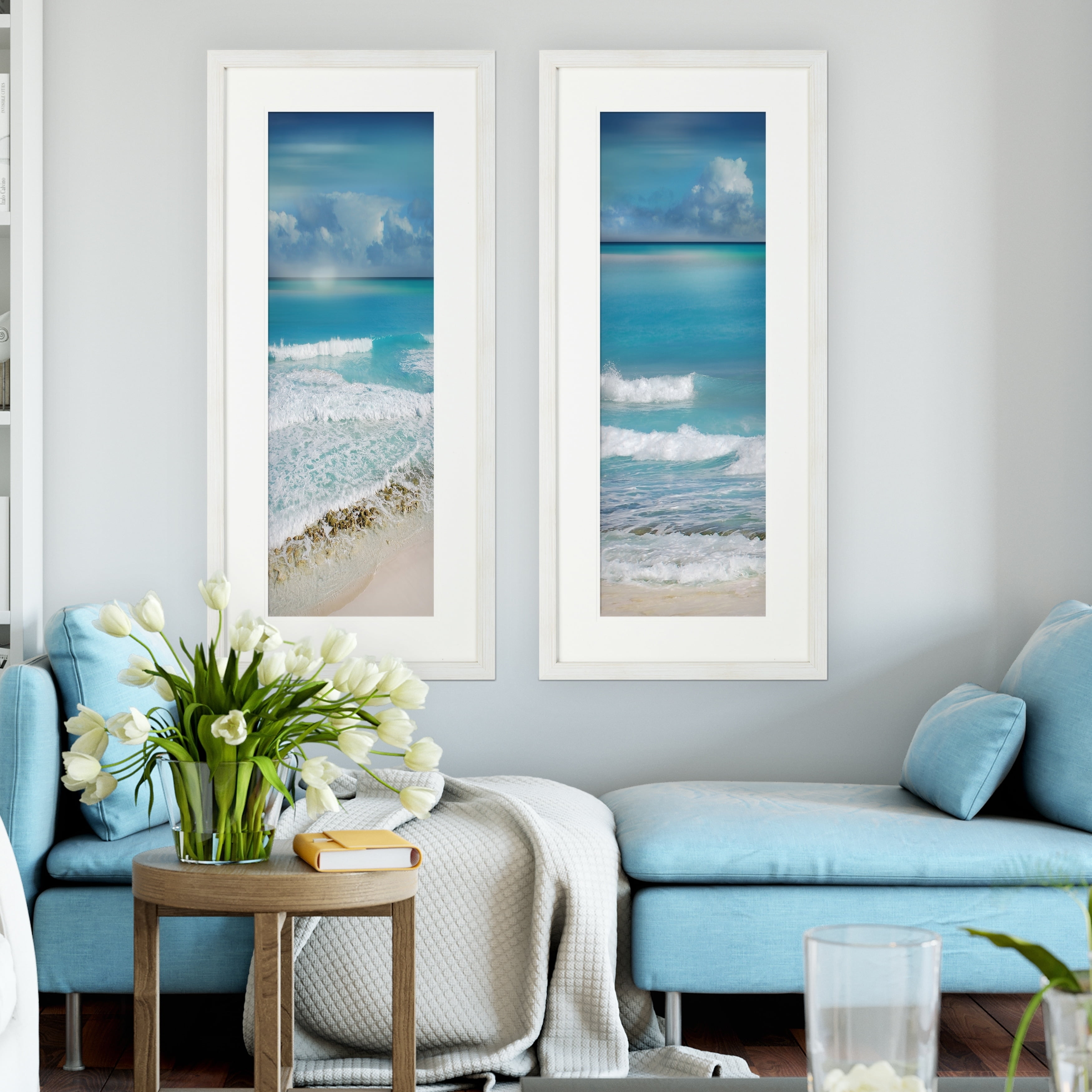 Simply Caribbean Ocean-Themed 2-Piece Framed Art Set
