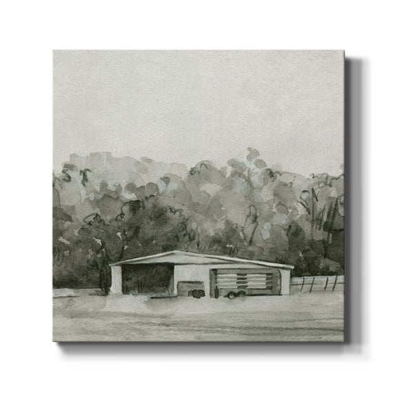 Wexford Home Solemn Barn Sketch II-Premium Gallery Wrapped Canvas, 40" x 40" - Ready to Hang