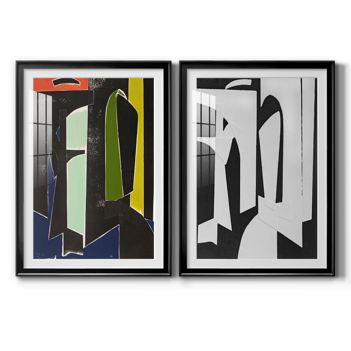 Wexford Home Spanish Arches Premium Framed Print, 18.5" x 24.5" - Ready to Hang, Black (Set of 2)
