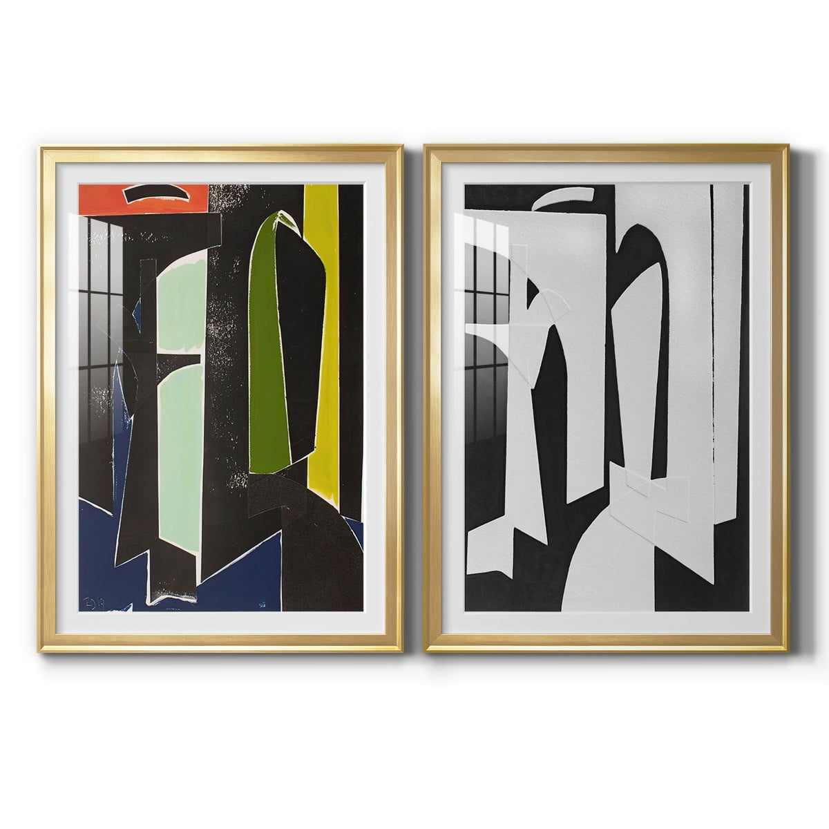 Wexford Home Spanish Arches Premium Framed Print, 30.5" x 42.5" - Ready to Hang, Gold (Set of 2)