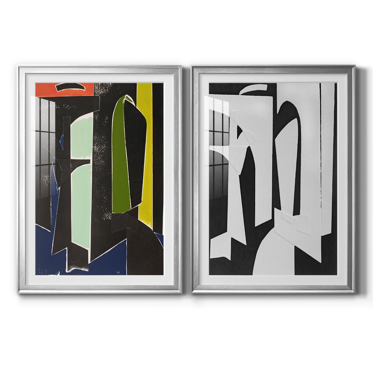 Wexford Home Spanish Arches Premium Framed Print, 30.5" x 42.5" - Ready to Hang, Silver (Set of 2)