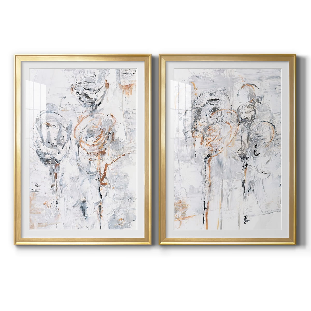 Wexford Home Spring Wildflowers I Premium Framed Print, 18.5" x 24.5" - Ready to Hang, Gold (Set of 2)