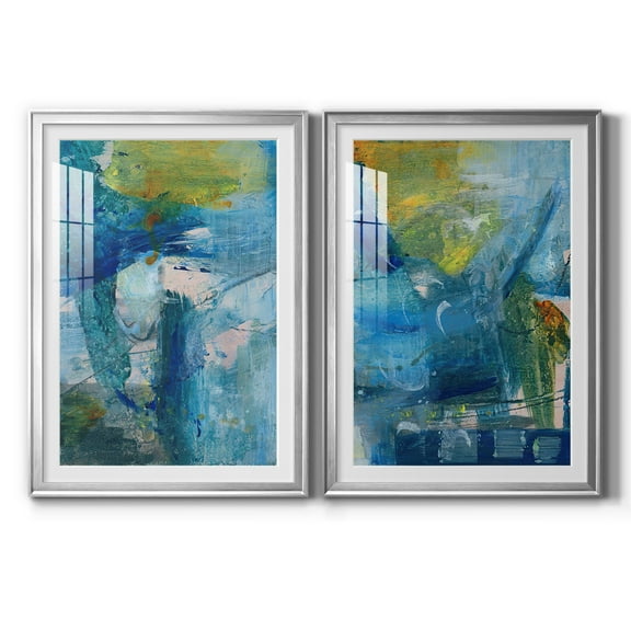 Wexford Home Spring Winds III Premium Framed Print, 26.5" x 36.5" - Ready to Hang, Silver (Set of 2)