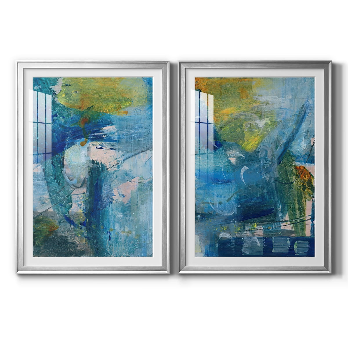 Wexford Home Spring Winds III Premium Framed Print, 30.5" x 42.5" - Ready to Hang, Silver (Set of 2)