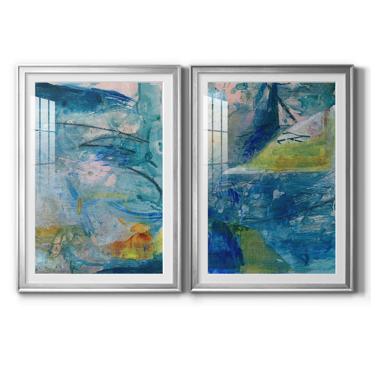 Wexford Home Spring Winds V Premium Framed Print, 18.5" x 24.5" - Ready to Hang, Silver (Set of 2)