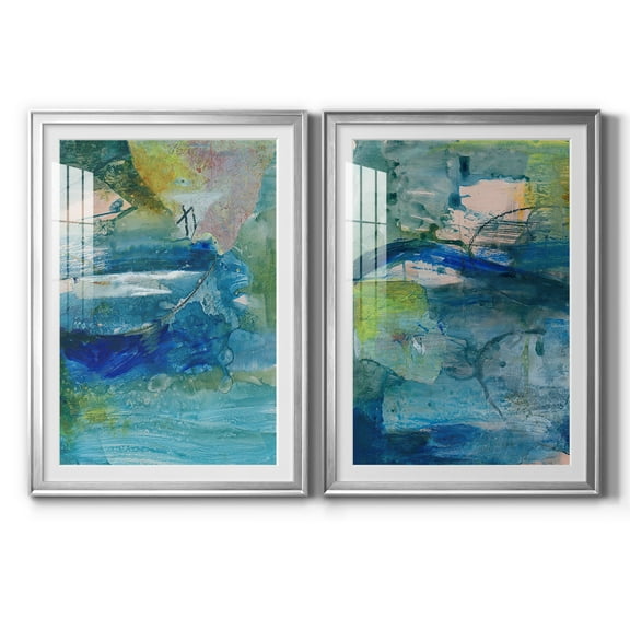 Wexford Home Spring Winds VII Premium Framed Print, 30.5" x 42.5" - Ready to Hang, Silver (Set of 2)
