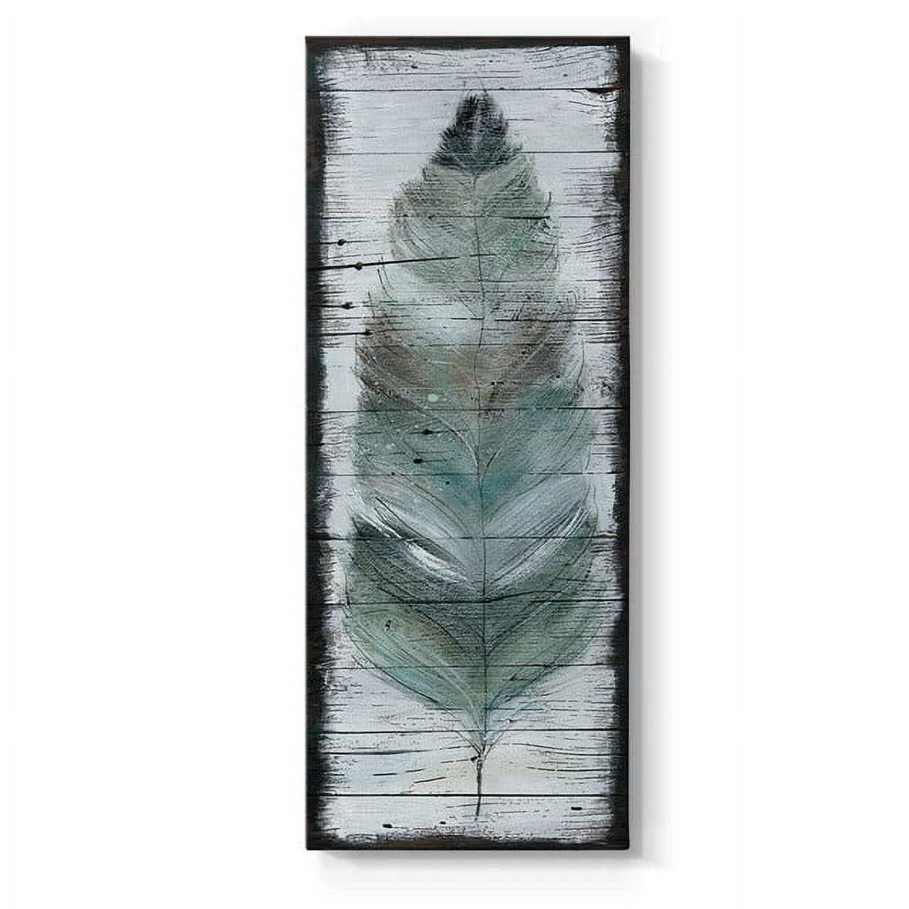 Wexford Home Stained Feather - 12" x 30" Gallery Wrapped Canvas, Ready to Hang