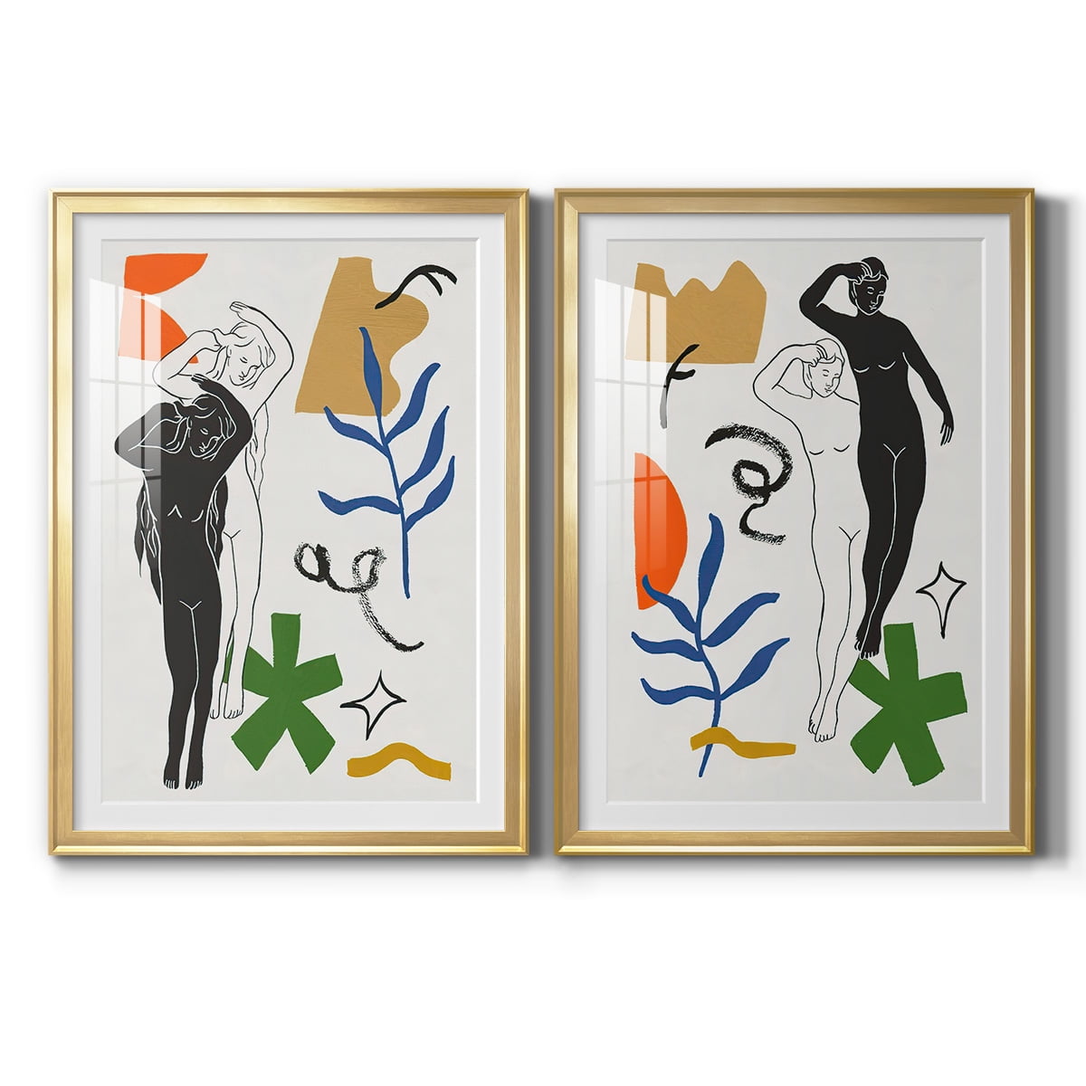 Wexford Home Starry Venus I Premium Framed Print, 22.5" x 30.5" - Ready to Hang, Gold (Set of 2)
