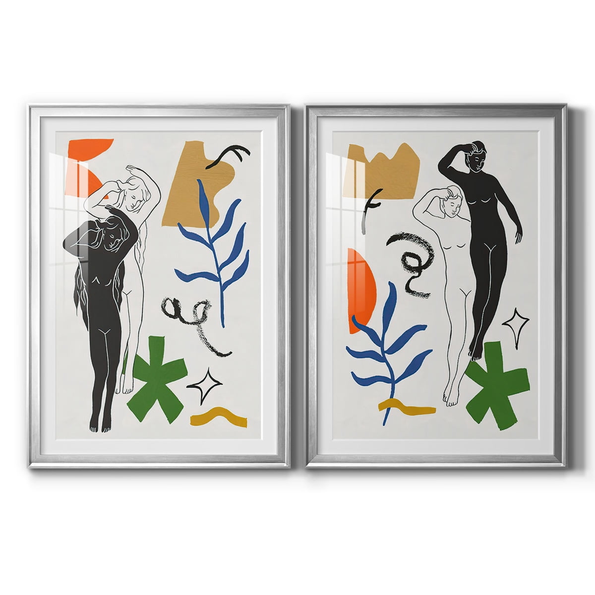 Wexford Home Starry Venus I Premium Framed Print, 26.5" x 36.5" - Ready to Hang, Silver (Set of 2)