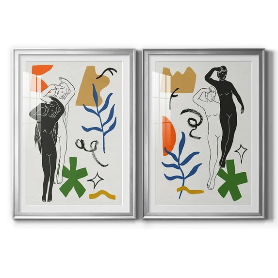 Wexford Home Starry Venus I Premium Framed Print, 26.5" x 36.5" - Ready to Hang, Silver (Set of 2)