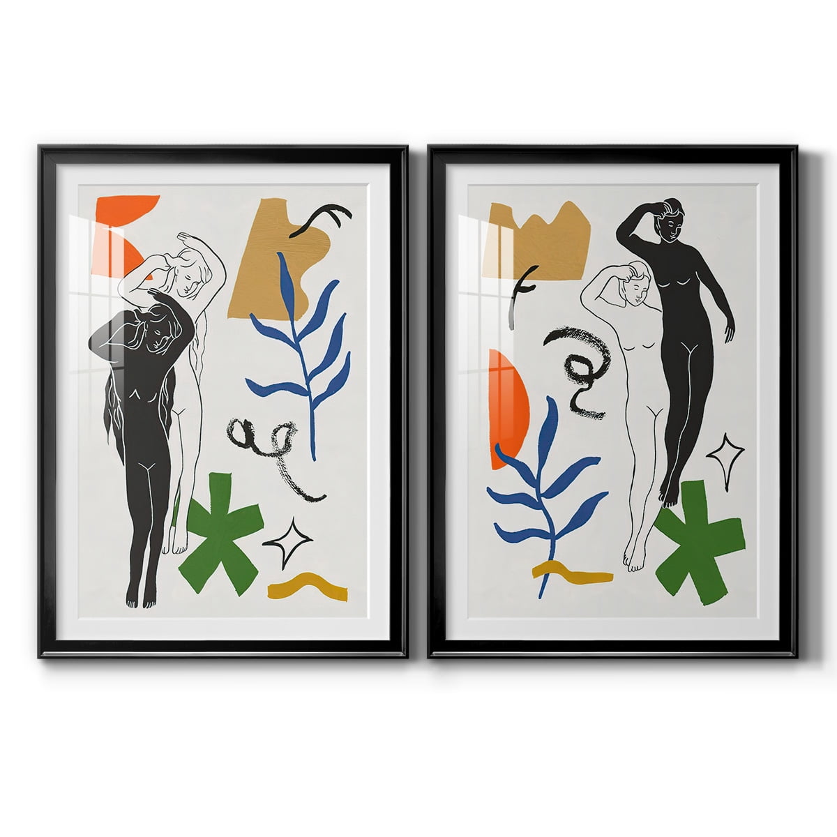 Wexford Home Starry Venus I Premium Framed Print, 30.5" x 42.5" - Ready to Hang, Black (Set of 2)