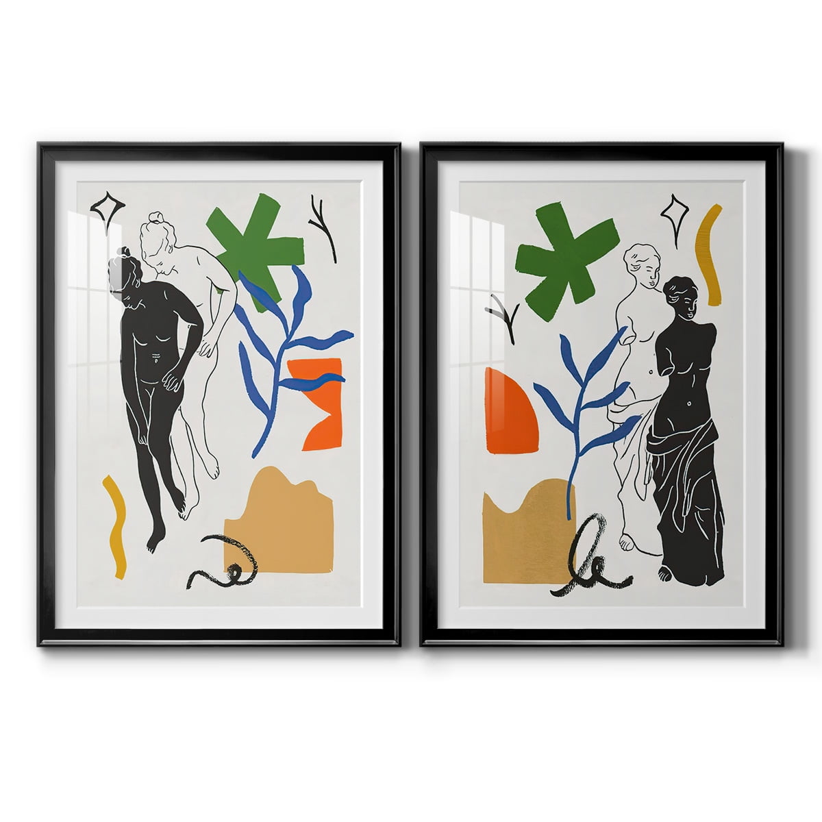 Wexford Home Starry Venus III Premium Framed Print, 18.5" x 24.5" - Ready to Hang, Black (Set of 2)