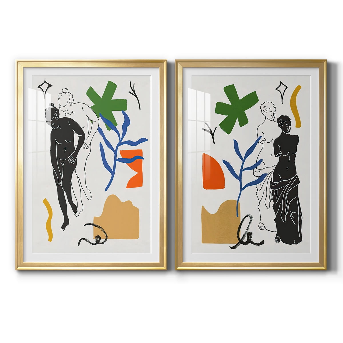 Wexford Home Starry Venus III Premium Framed Print, 22.5" x 30.5" - Ready to Hang, Gold (Set of 2)