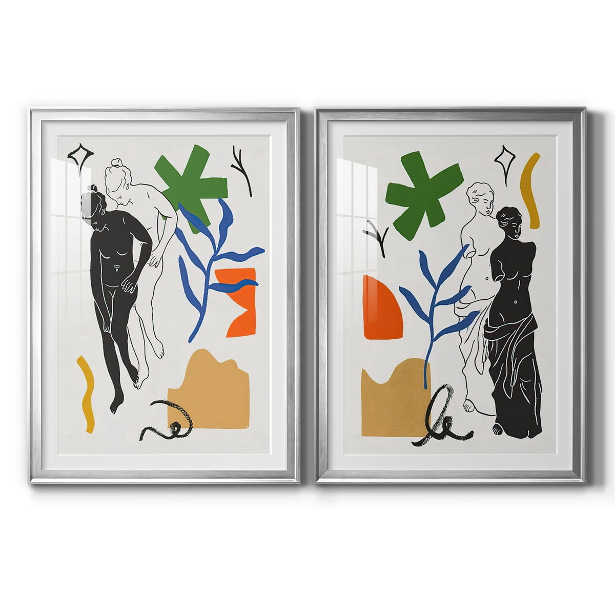 Wexford Home Starry Venus III Premium Framed Print, 22.5" x 30.5" - Ready to Hang, Silver (Set of 2)