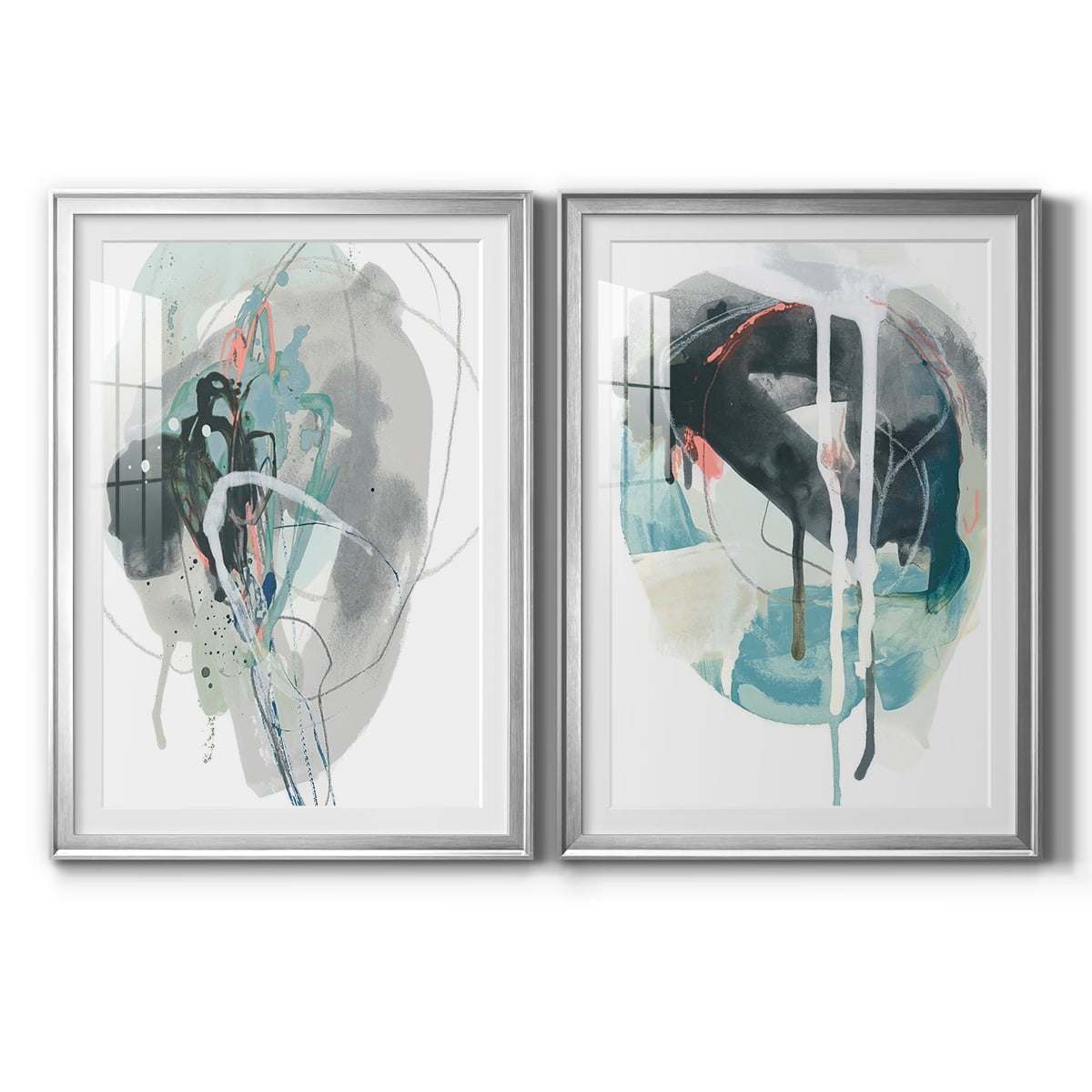 Wexford Home Stone Aperture I Premium Framed Print, 22.5" x 30.5" - Ready to Hang, Silver (Set of 2)