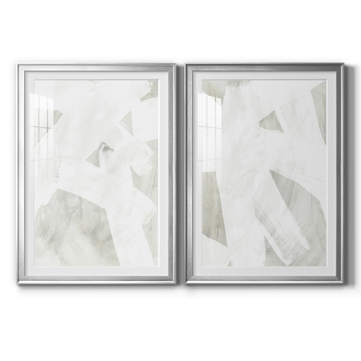 Wexford Home Stone Brush I Premium Framed Print, 22.5" x 30.5" - Ready to Hang, Silver (Set of 2)