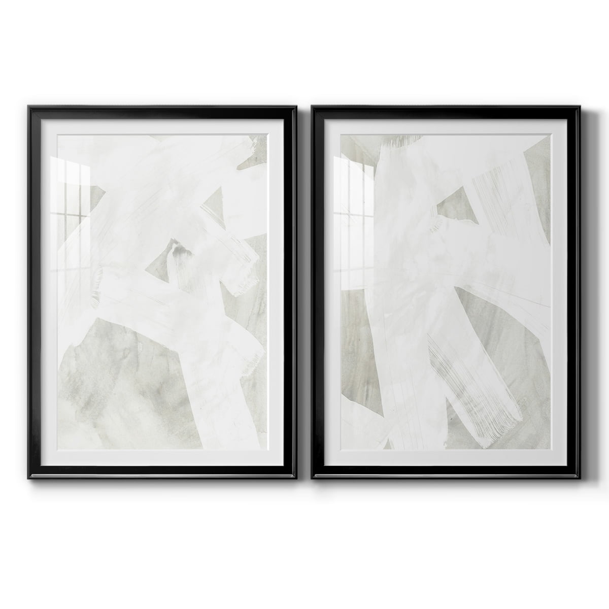 Wexford Home Stone Brush I Premium Framed Print, 26.5" x 36.5" - Ready to Hang, Black (Set of 2)