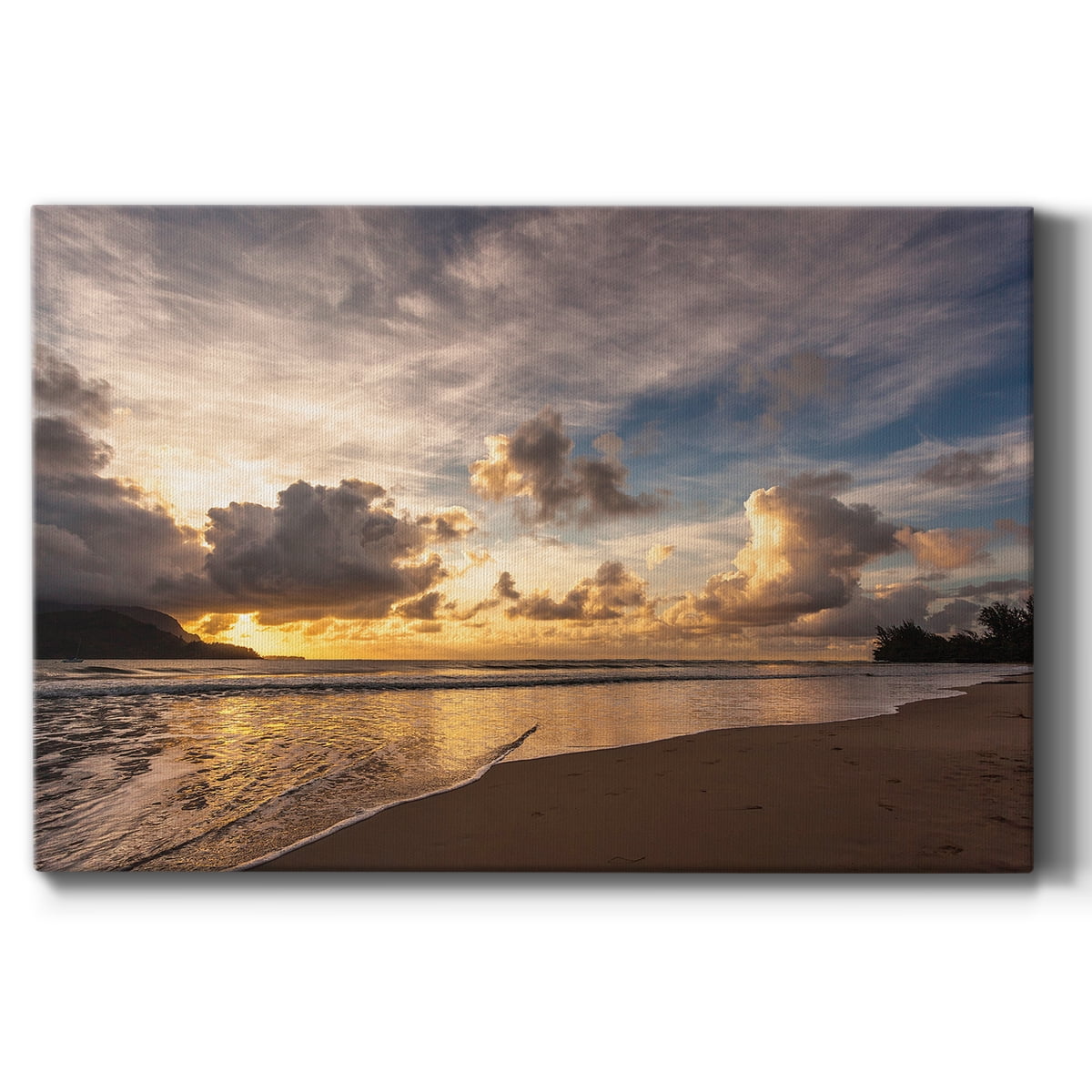Wexford Home Sunset in Hanalei Bay Premium Gallery Wrapped Canvas, 32" x 48" - Ready to Hang