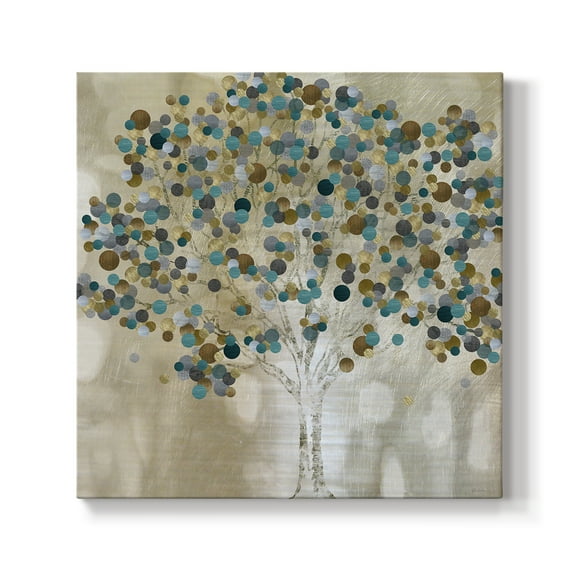 Wexford Home Teal Tree - 16" x 16" Gallery Wrapped Canvas, Ready to Hang