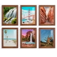 thumbnail image 1 of Wexford Home Textured 8" x 10" Walnut Picture Frame (Set of 6), 1 of 6