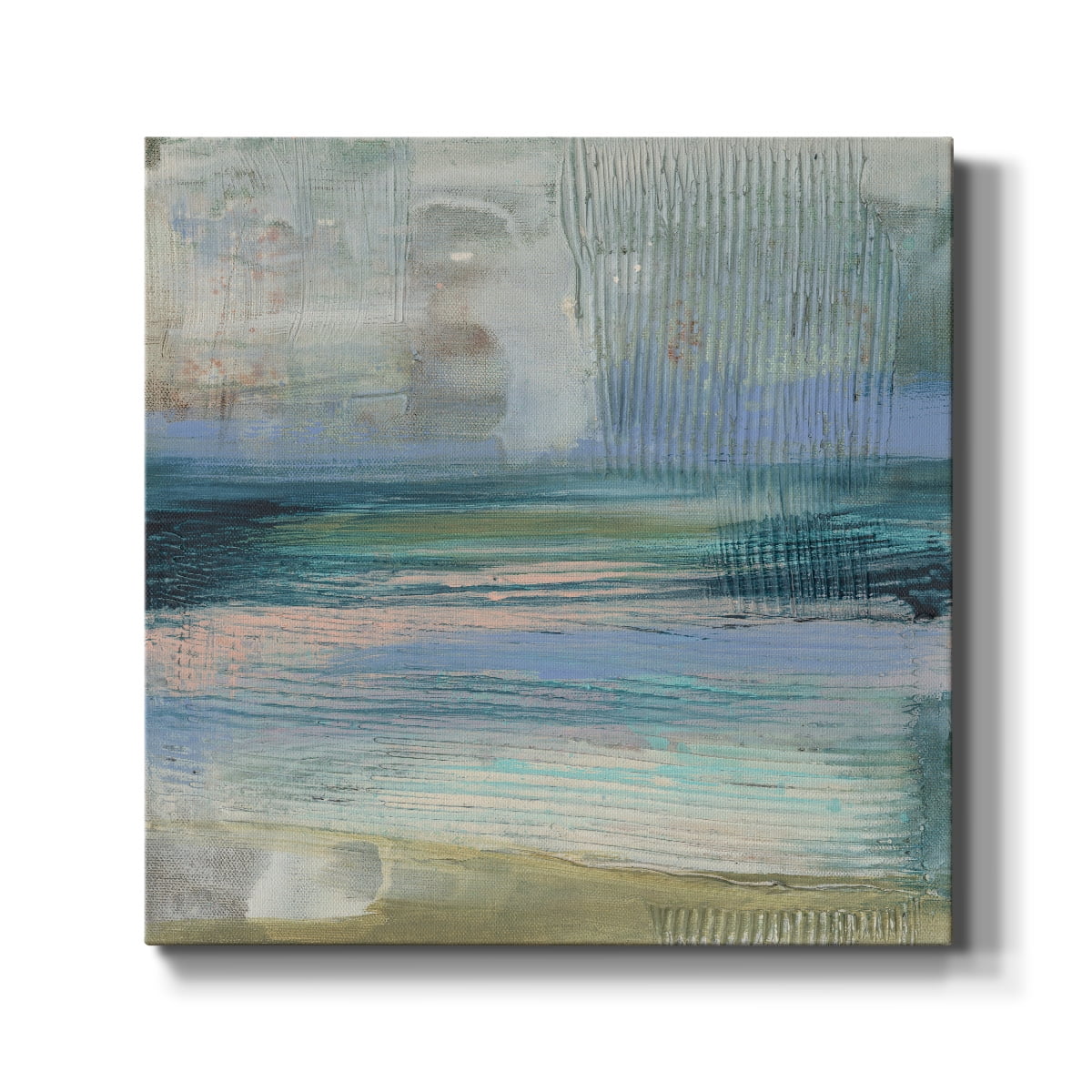 Wexford Home Textured Coastline I-Premium Gallery Wrapped Canvas, 32" x 32" - Ready to Hang