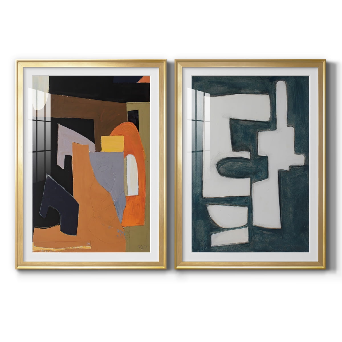Wexford Home The Olive Press Rooom Premium Framed Print, 30.5" x 42.5" - Ready to Hang, Gold (Set of 2)